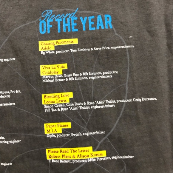 51st Grammy Awards mens grey short sleeve t-shirt - Picture 6 of 9